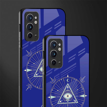 evil eye mandala blue glass case for oneplus 9rt image-2