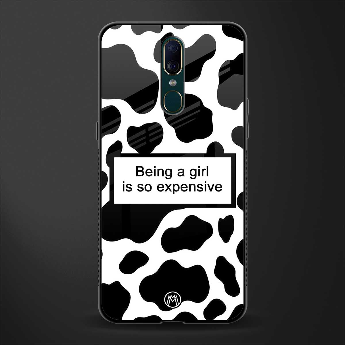 expensive girl glass case for oppo a9 image
