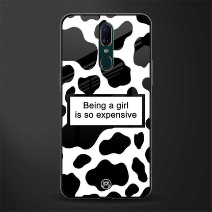 expensive girl glass case for oppo a9 image