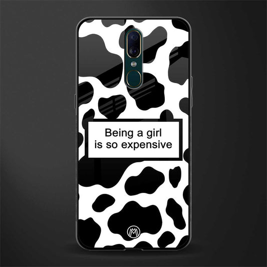 expensive girl glass case for oppo a9 image