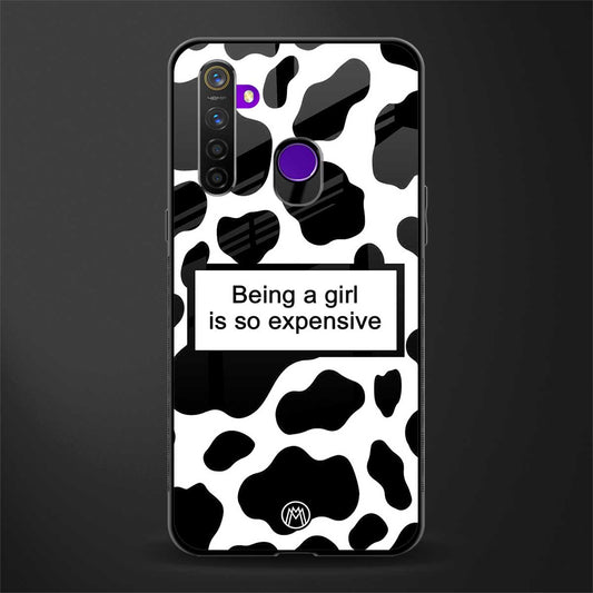 expensive girl glass case for realme 5 pro image