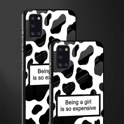 expensive girl glass case for samsung galaxy a31 image-2