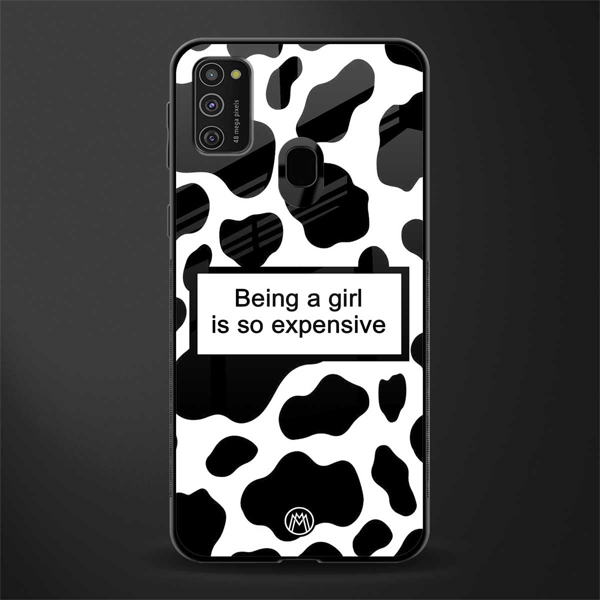 expensive girl glass case for samsung galaxy m21 image