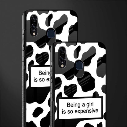 expensive girl glass case for samsung galaxy a20 image-2