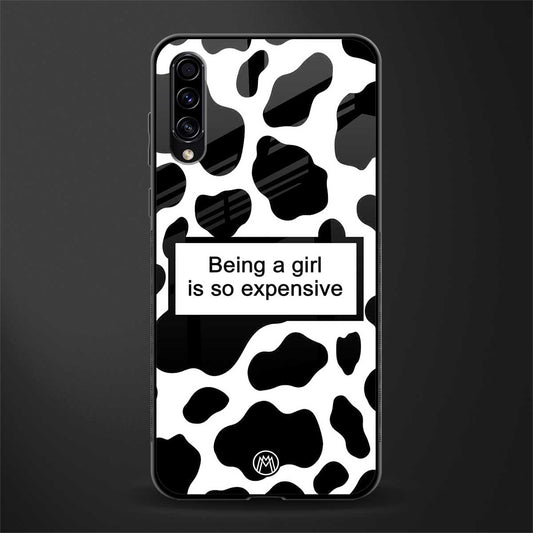 expensive girl glass case for samsung galaxy a70 image