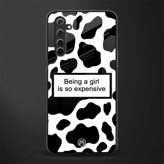 expensive girl glass case for realme 6 pro image