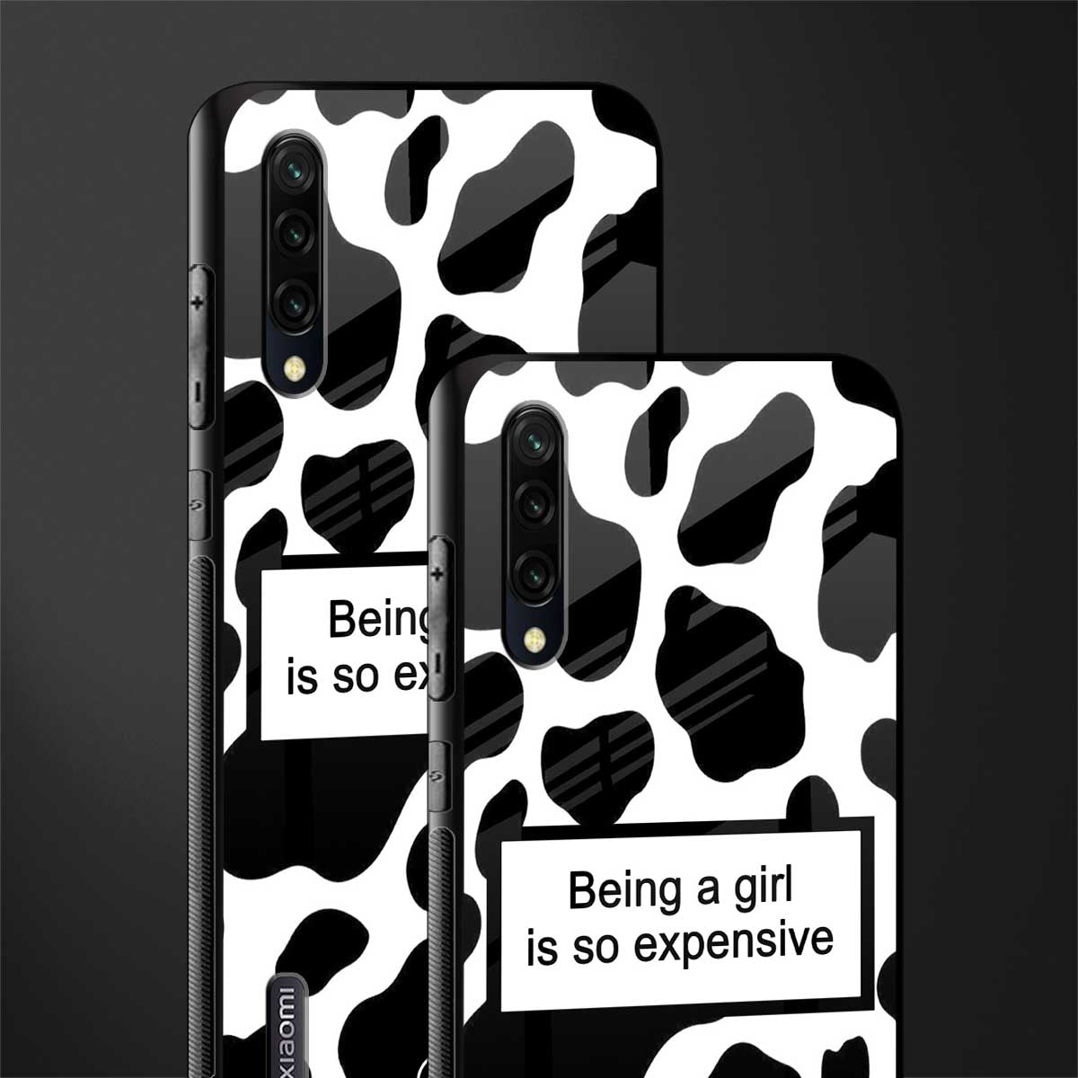 expensive girl glass case for mi a3 redmi a3 image-2