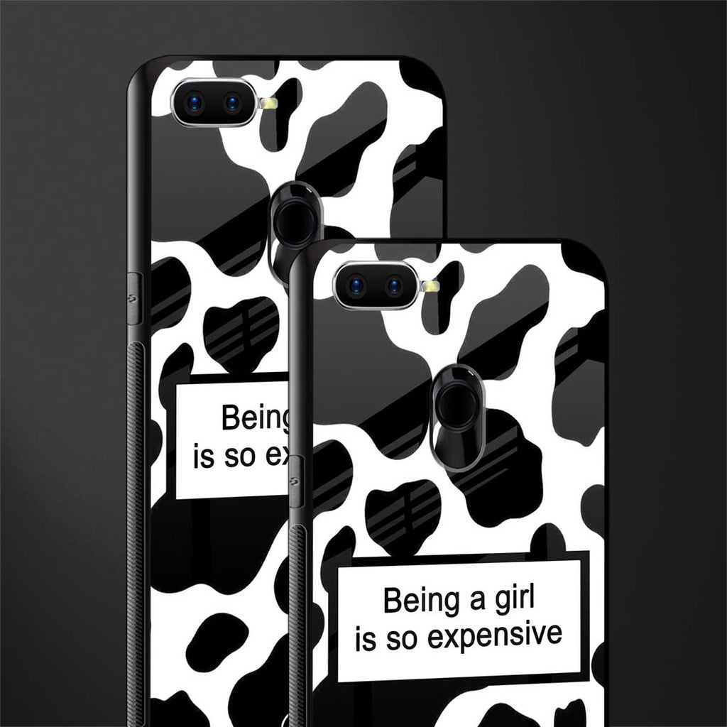 expensive girl glass case for oppo a7 image-2