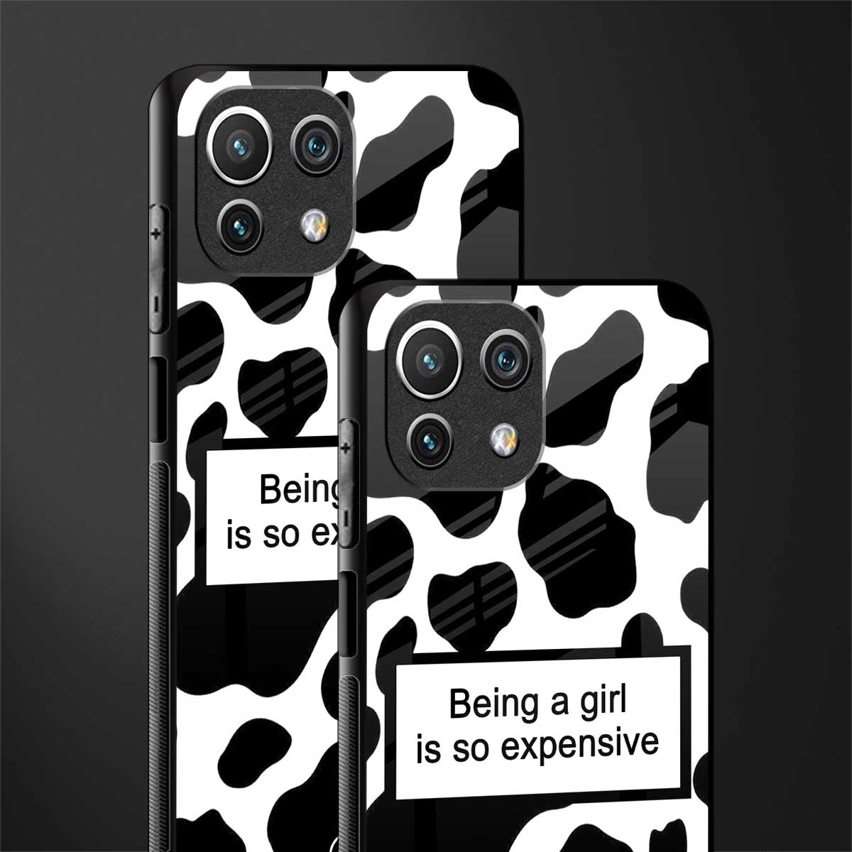 expensive girl glass case for mi 11 lite image-2