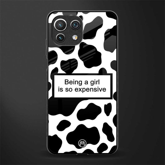 expensive girl glass case for mi 11 lite image