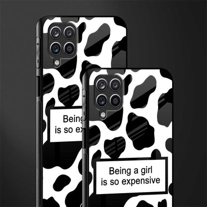 expensive girl back phone cover | glass case for samsung galaxy a22 4g