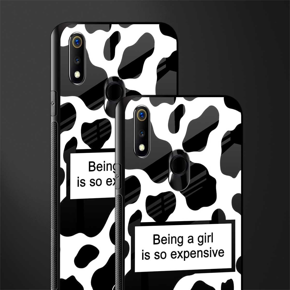 expensive girl glass case for realme 3 pro image-2