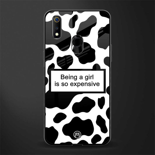 expensive girl glass case for realme 3 pro image