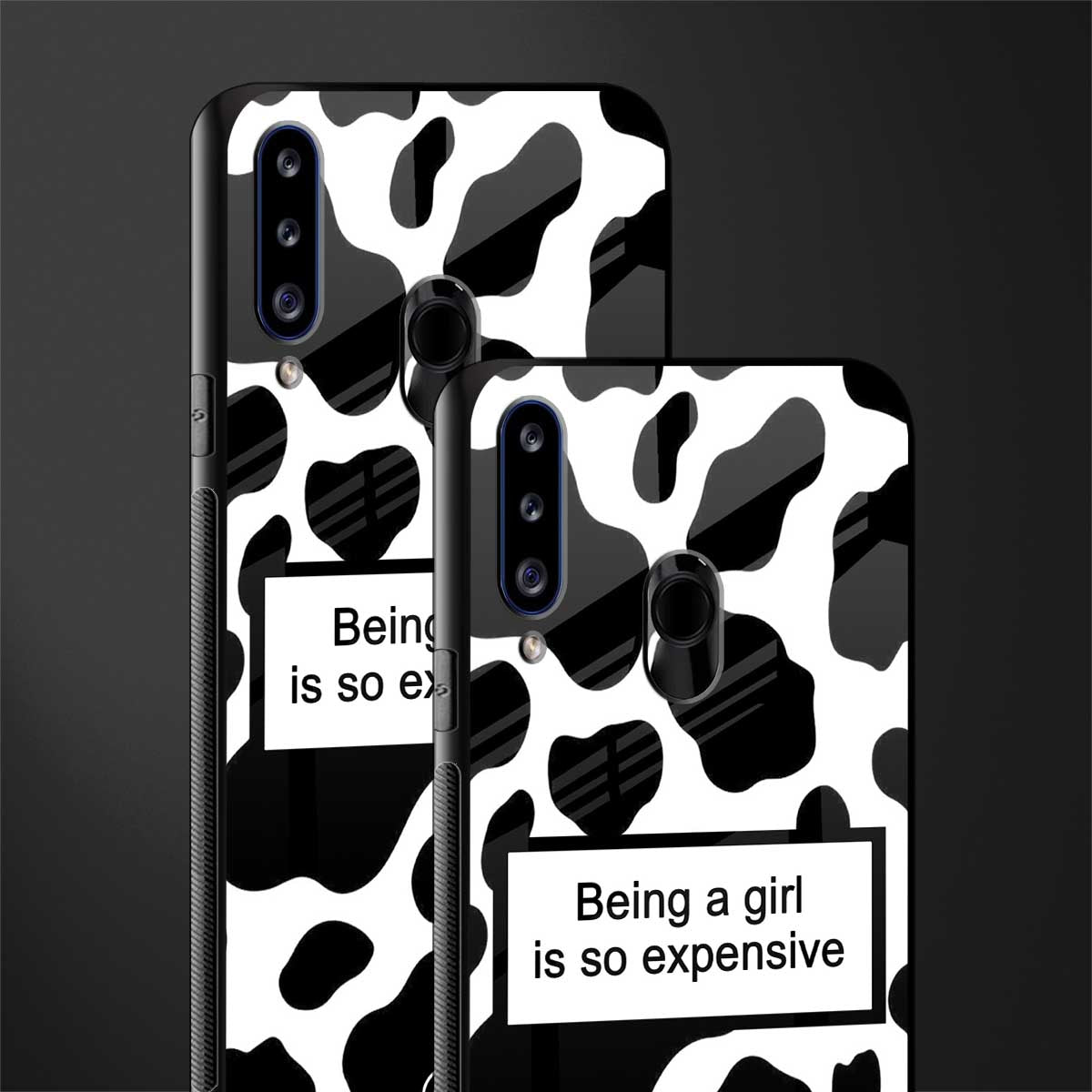 expensive girl glass case for samsung galaxy a20s image-2