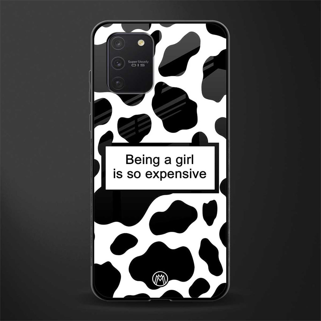 expensive girl glass case for samsung galaxy a91 image