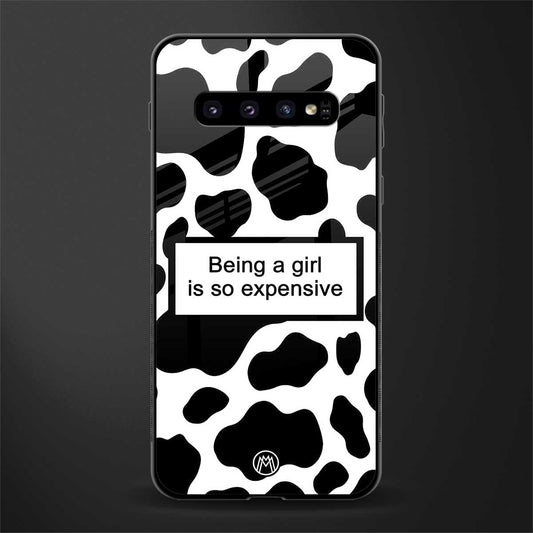 expensive girl glass case for samsung galaxy s10 plus image