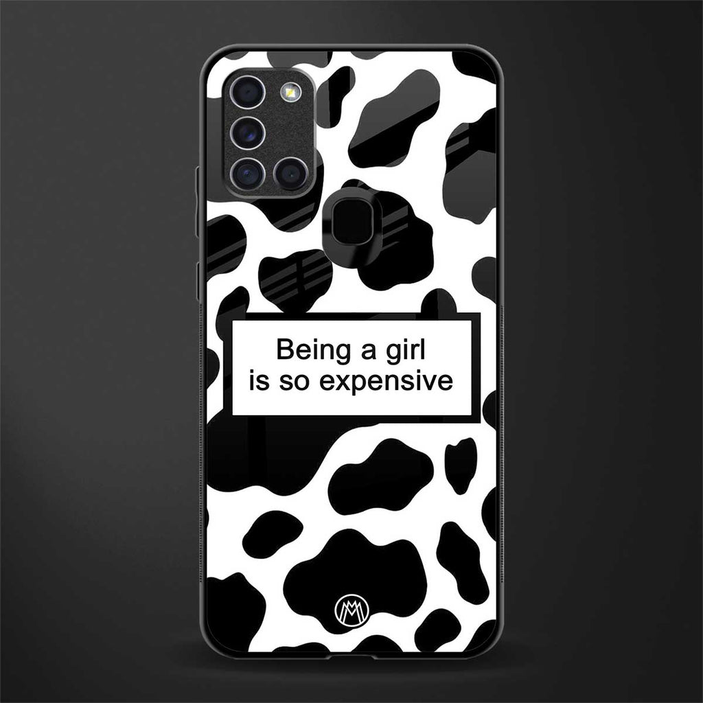 expensive girl glass case for samsung galaxy a21s image