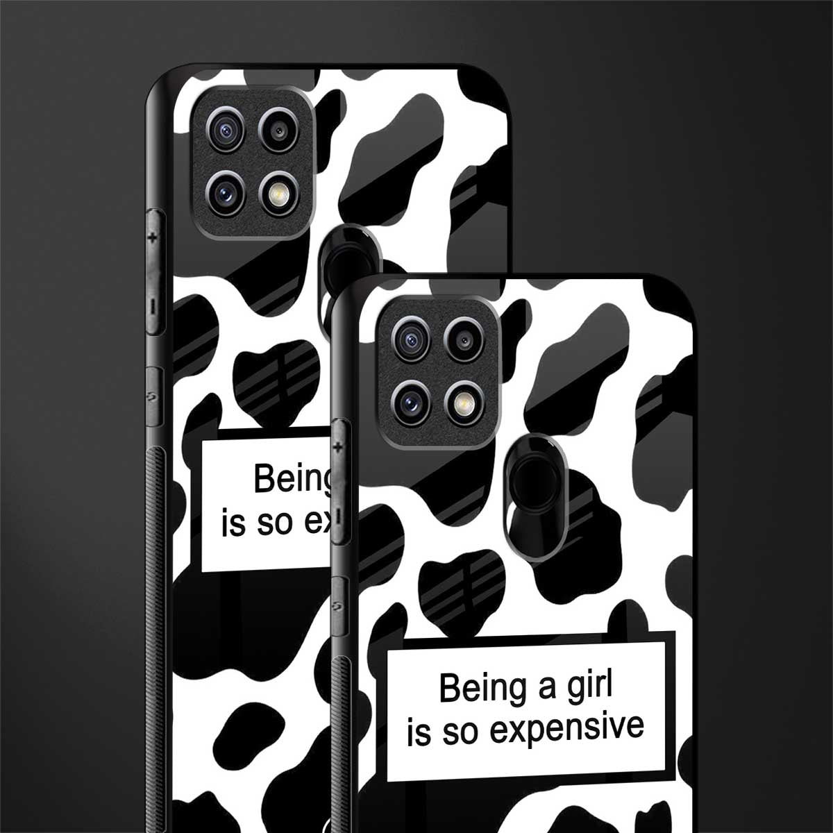 expensive girl glass case for oppo a15s image-2