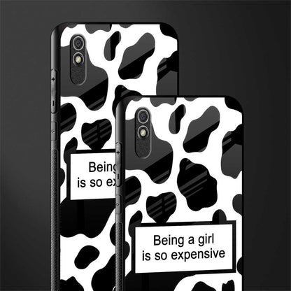 expensive girl glass case for redmi 9a image-2