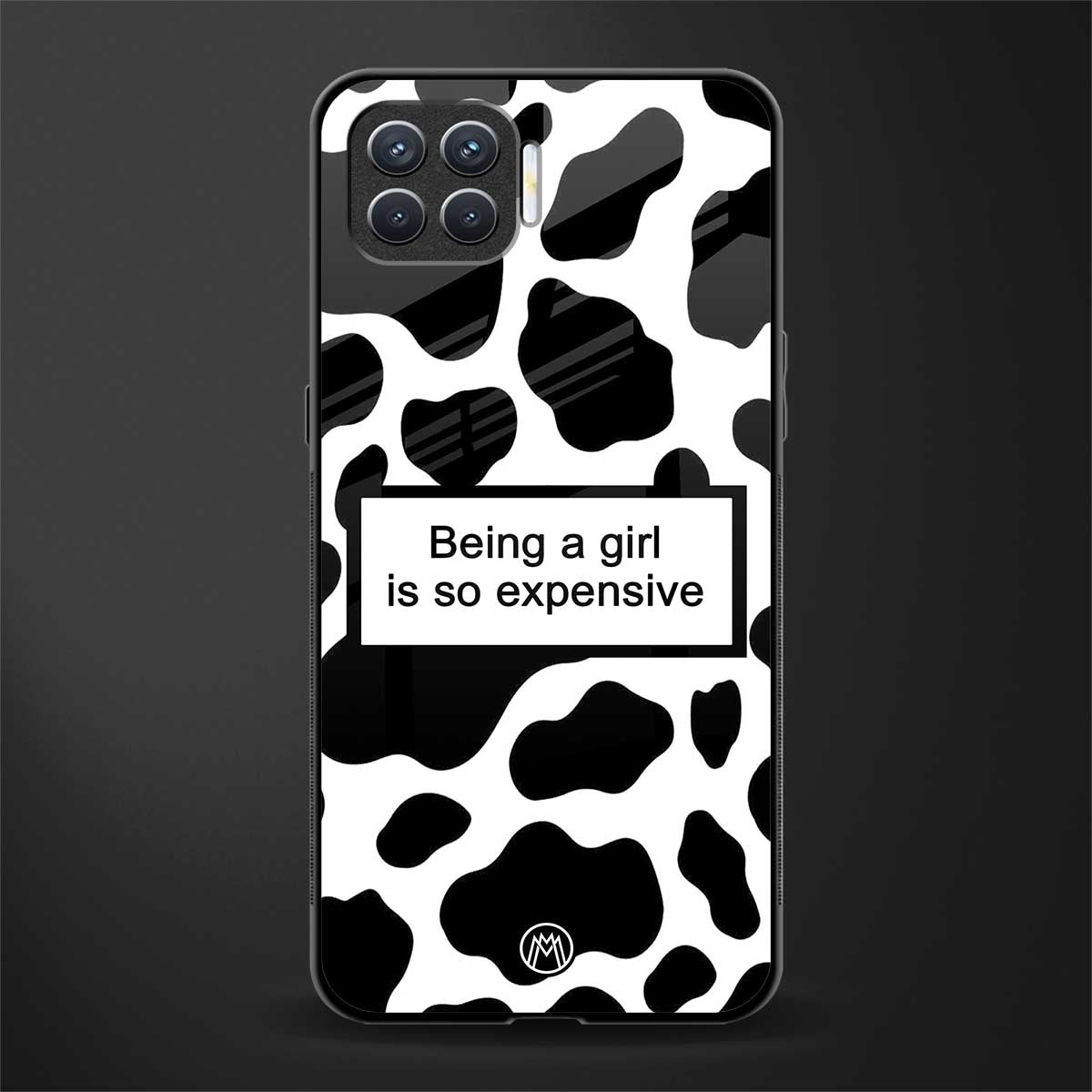 expensive girl glass case for oppo f17 pro image