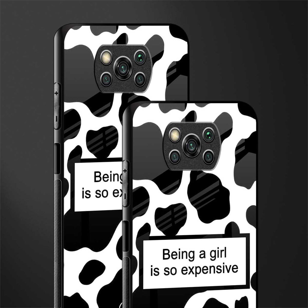 expensive girl glass case for poco x3 pro image-2