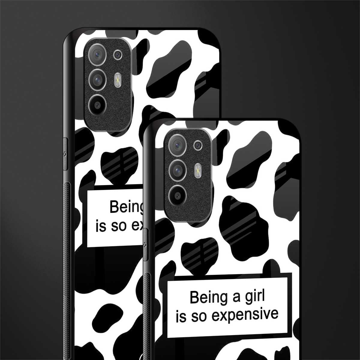expensive girl glass case for oppo f19 pro plus image-2