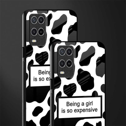 expensive girl glass case for oppo a54 image-2