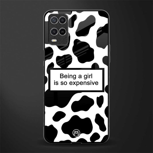 expensive girl glass case for oppo a54 image