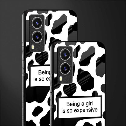 expensive girl glass case for vivo v21e 5g image-2