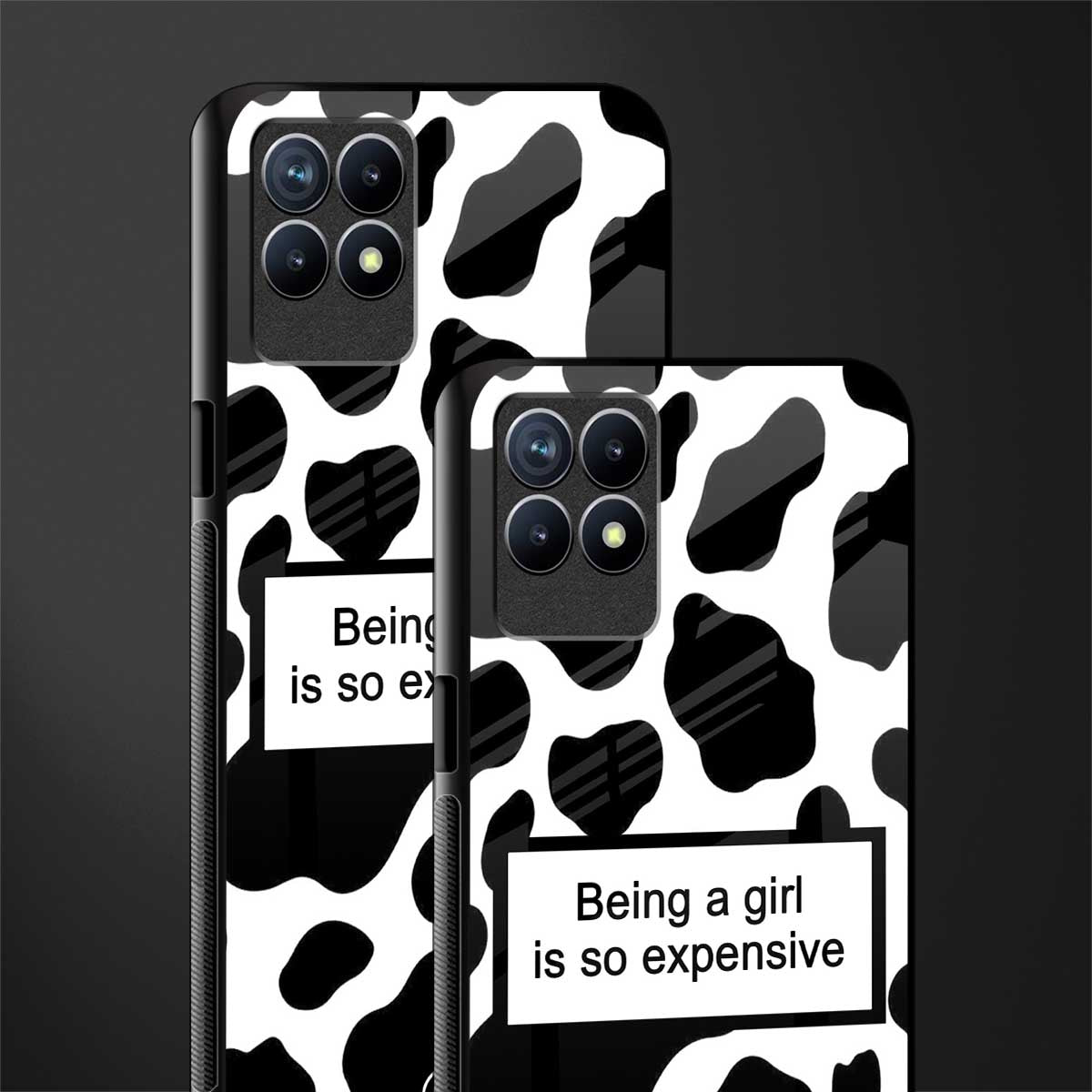 expensive girl glass case for realme 8i image-2
