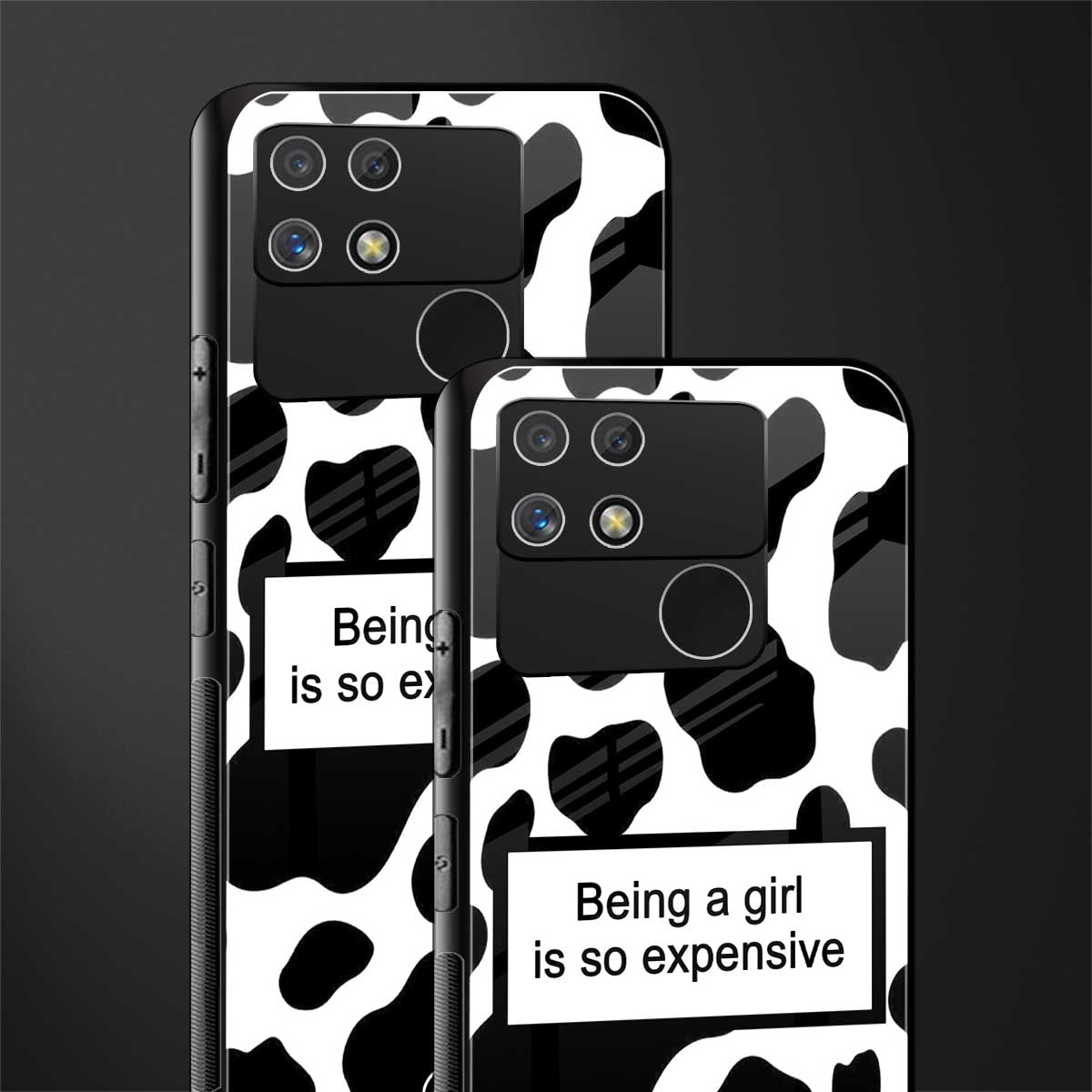 expensive girl back phone cover | glass case for realme narzo 50a