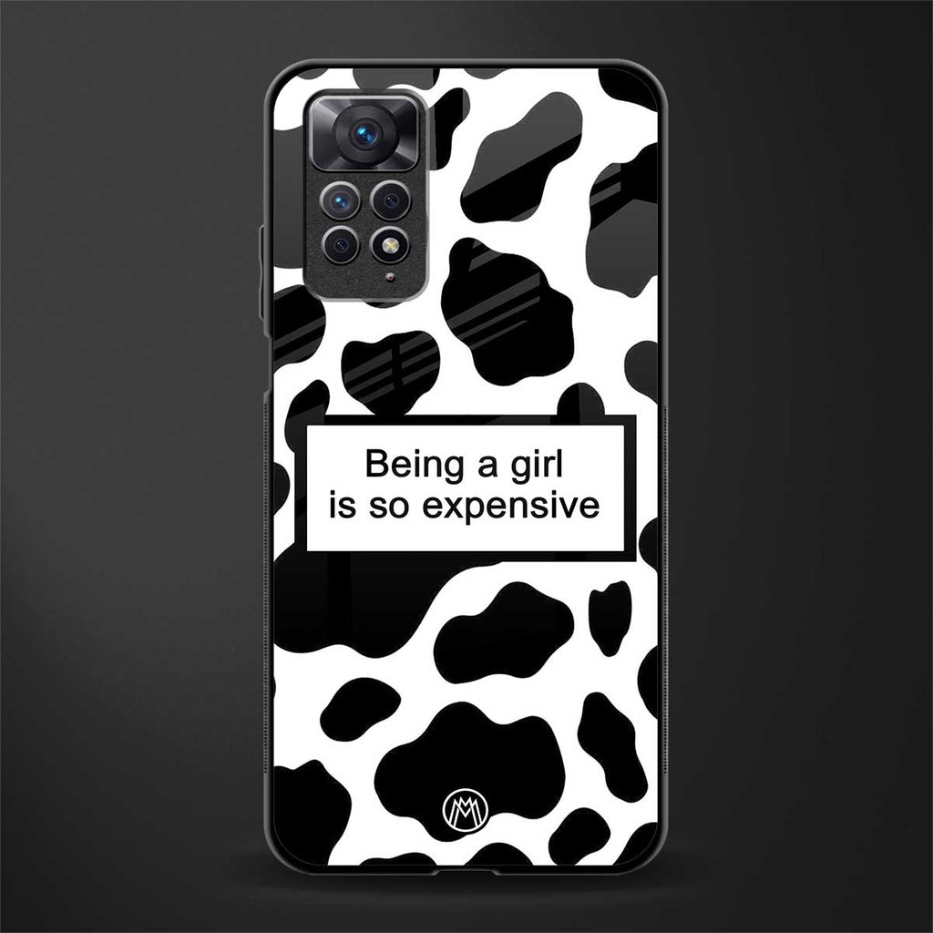 expensive girl back phone cover | glass case for redmi note 11 pro plus 4g/5g