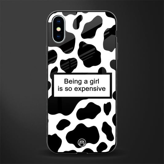 expensive girl glass case for iphone xs image