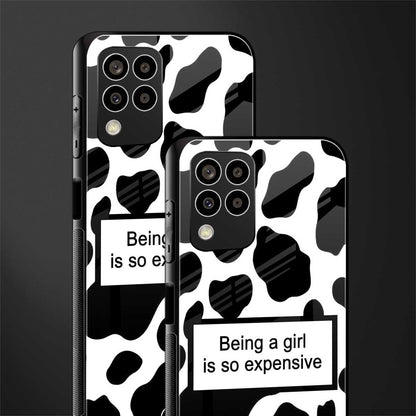 expensive girl back phone cover | glass case for samsung galaxy m33 5g