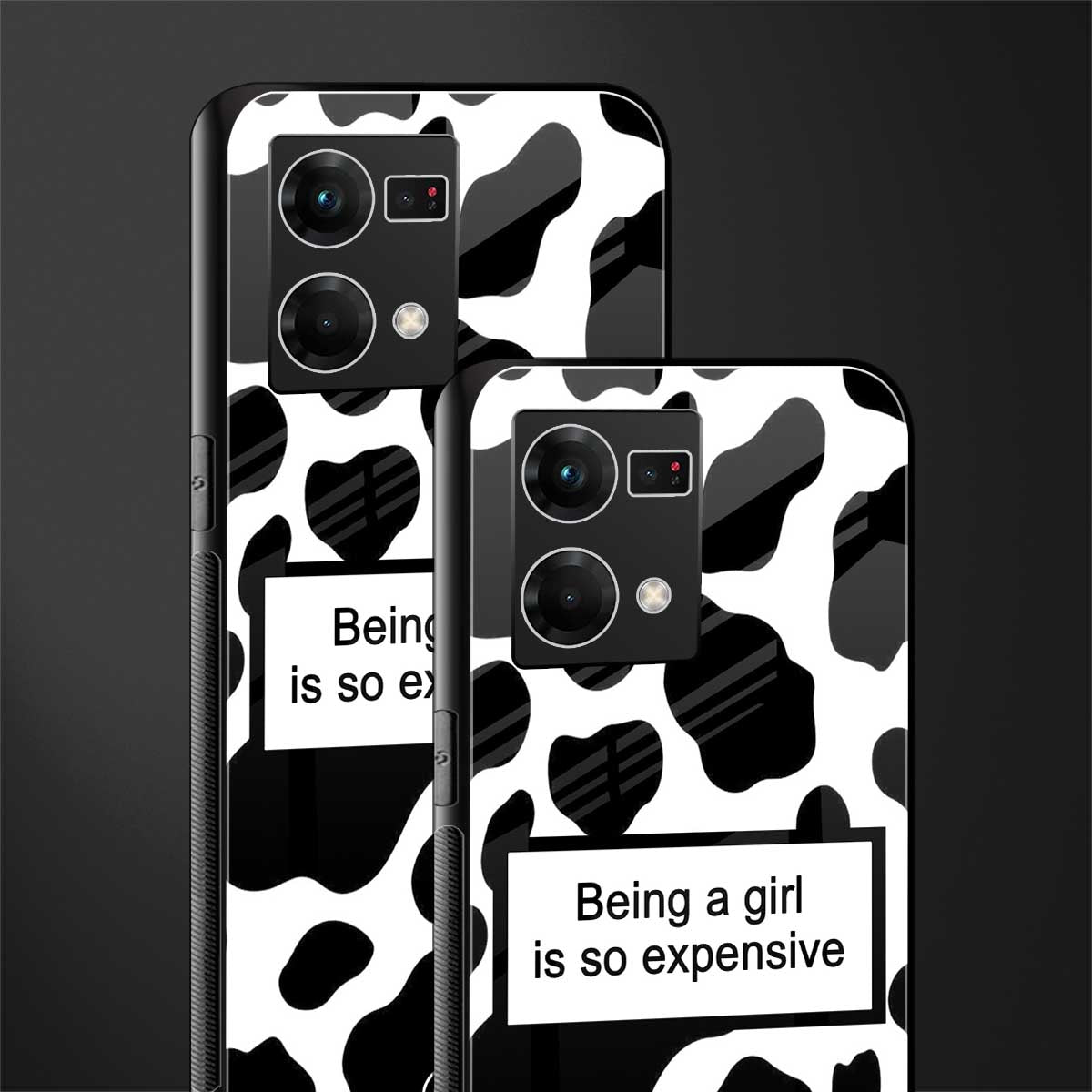 expensive girl back phone cover | glass case for oppo f21 pro 4g
