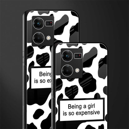 expensive girl back phone cover | glass case for oppo f21 pro 4g