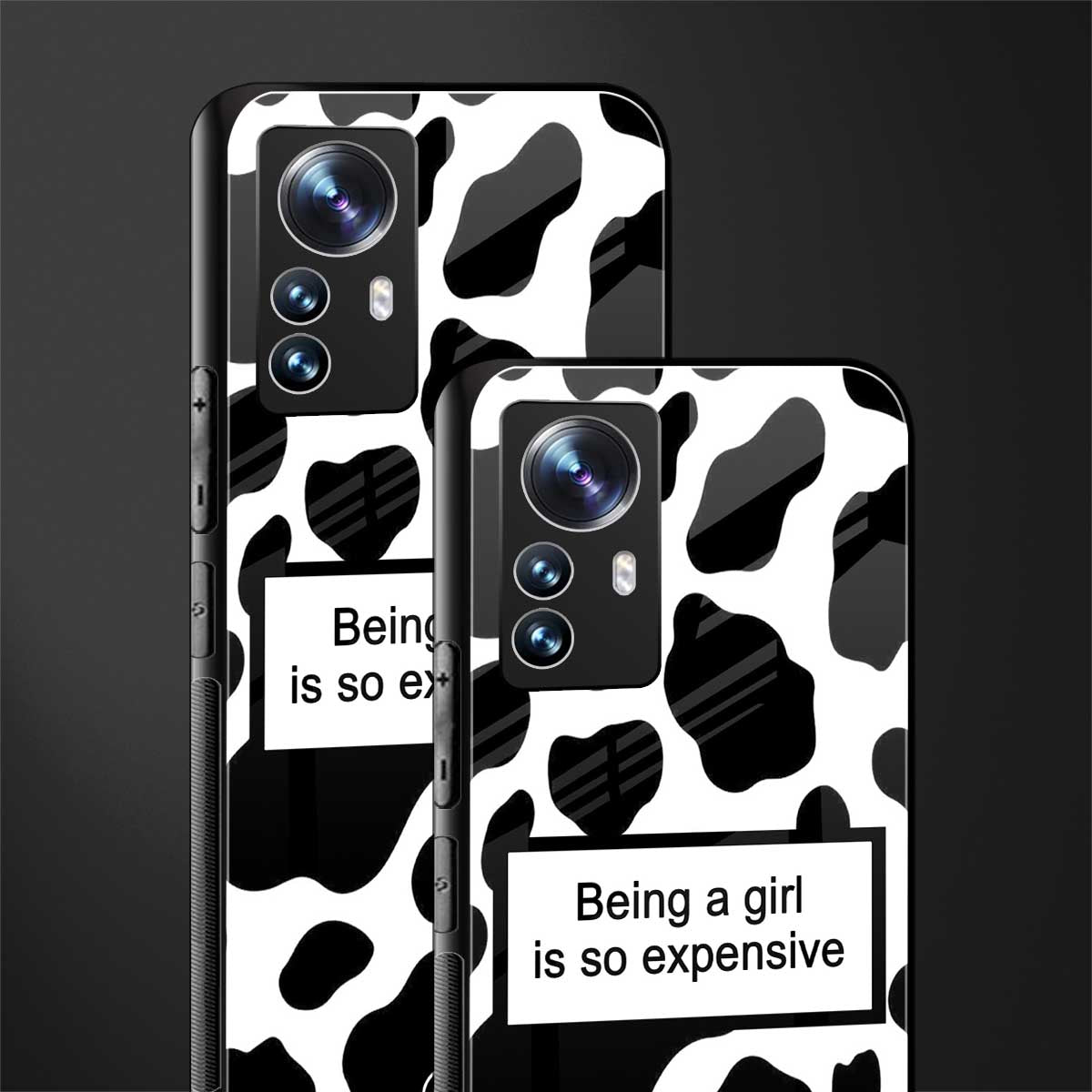 expensive girl back phone cover | glass case for xiaomi 12 pro