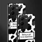 expensive girl back phone cover | glass case for vivo v25 pro 5g