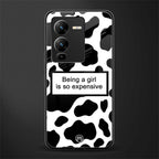expensive girl back phone cover | glass case for vivo v25 pro 5g
