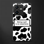 expensive girl back phone cover | glass case for vivo y22