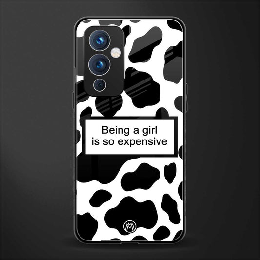 expensive girl back phone cover | glass case for oneplus 9