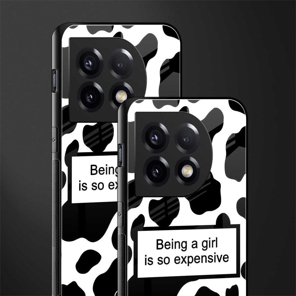 expensive girl back phone cover | glass case for oneplus 11