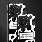 expensive girl back phone cover | glass case for oneplus 11