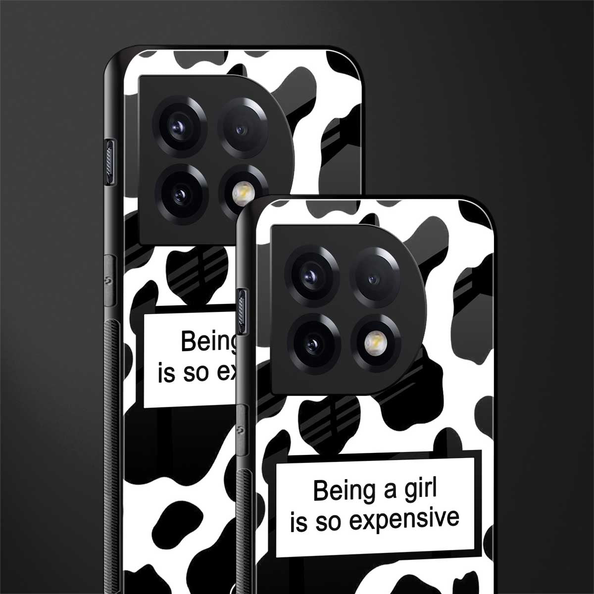 expensive girl back phone cover | glass case for oneplus 11