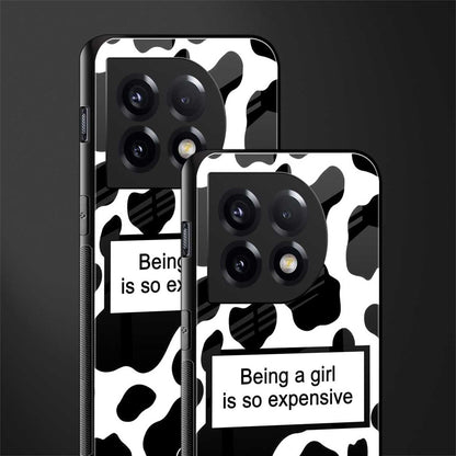 expensive girl back phone cover | glass case for oneplus 11
