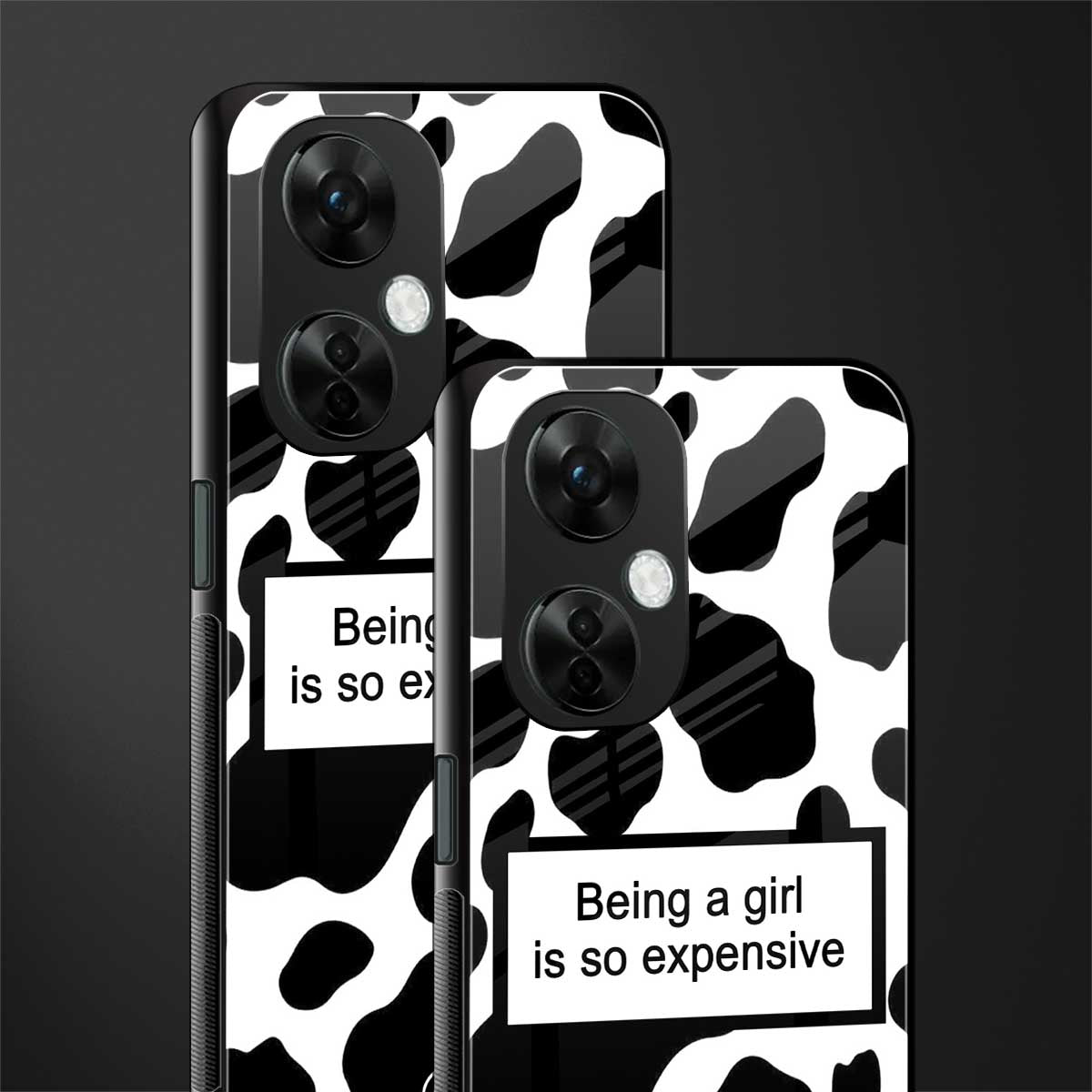 expensive girl back phone cover | glass case for oneplus nord ce 3 lite