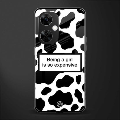 expensive girl back phone cover | glass case for oneplus nord ce 3 lite