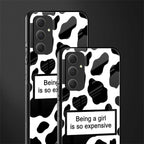 expensive girl back phone cover | glass case for samsung galaxy a54 5g