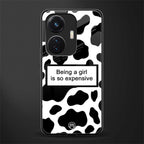expensive girl back phone cover | glass case for vivo t1 44w 4g