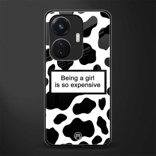 expensive girl back phone cover | glass case for vivo t1 44w 4g